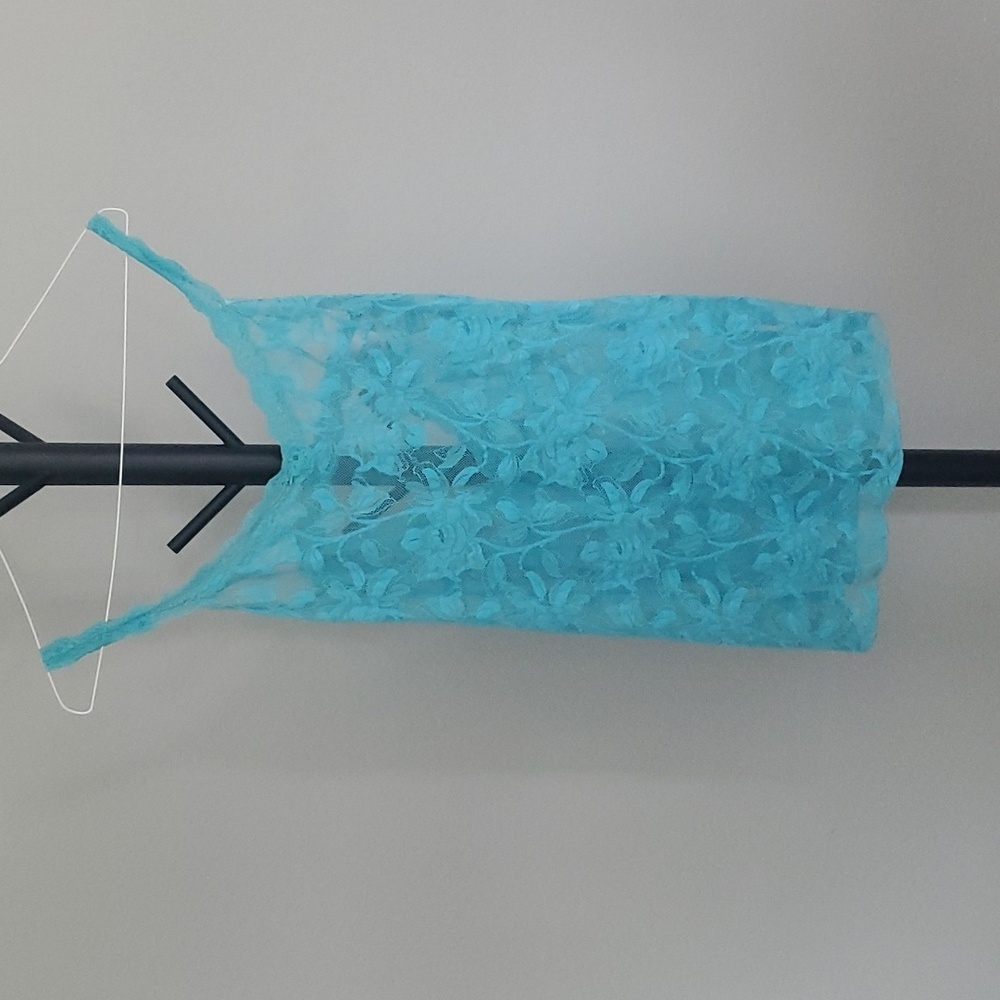 VINTAGE Victoria Secret | Turquoise Lace Slip | Women Medium